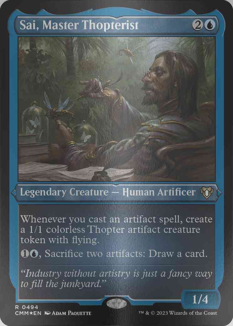 Sai, Master Thopterist [494] [Commander Masters] [Etched Foil]