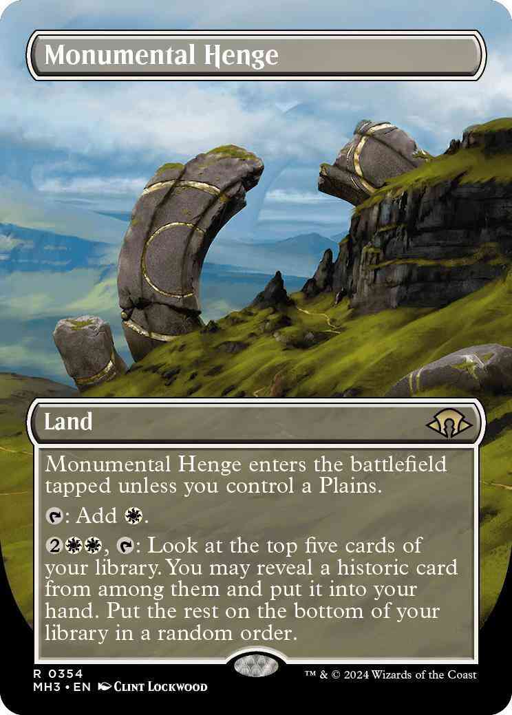 Monumental Henge [354] [Borderless] [Modern Horizons 3] [Non-Foil]