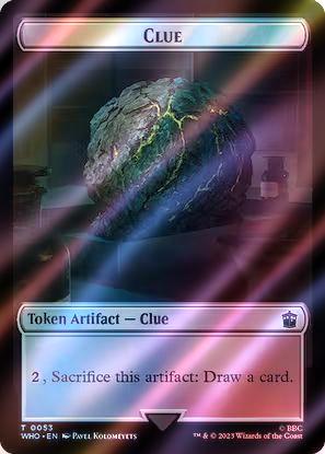 Alien Token (34) // Clue Token (53) [Universes Beyond: Doctor Who: Tokens] [Surge Foil]