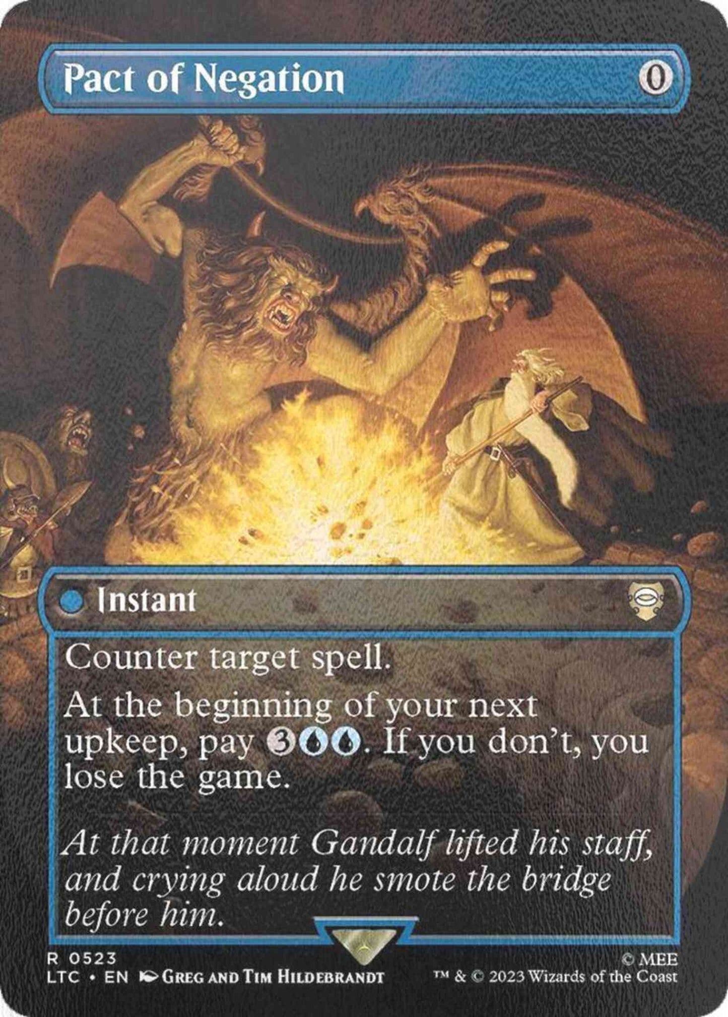 Pact of Negation [523] [Borderless] [The Lord of the Rings: Tales of Middle-earth: Commander] [Silver Foil]