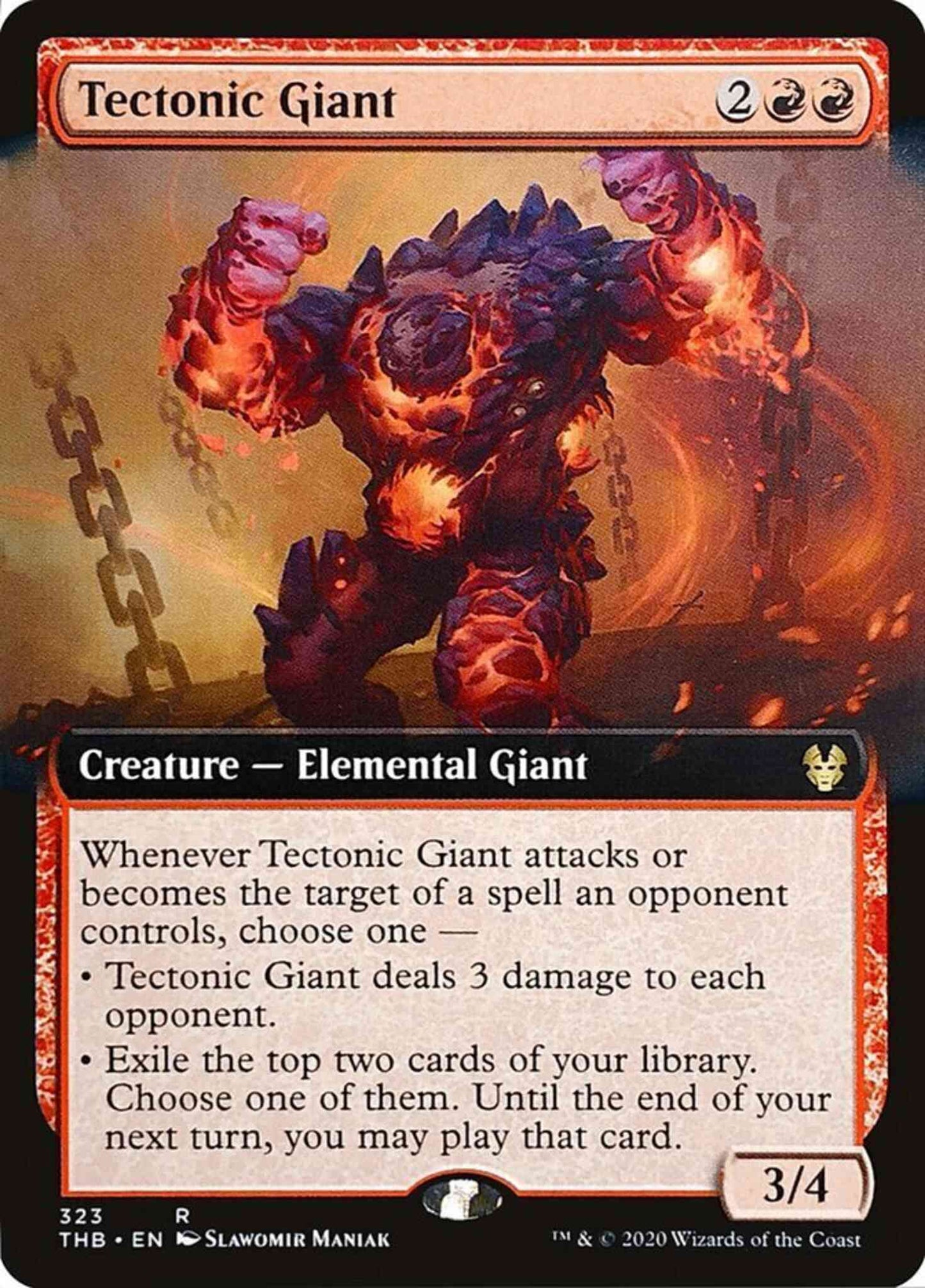 Tectonic Giant [323] [Extended Art] [Theros Beyond Death] [Non-Foil]