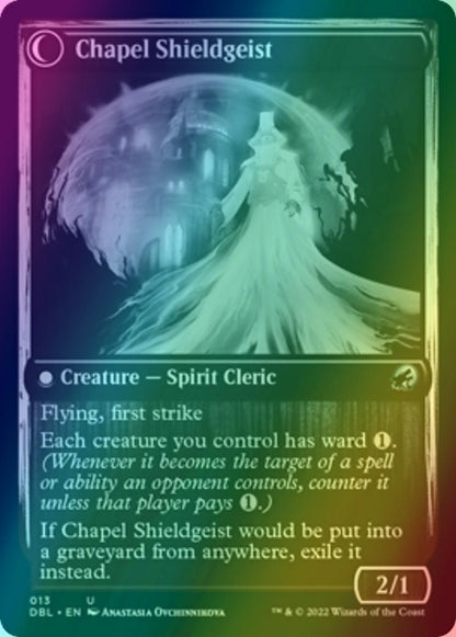 Chaplain of Alms // Chapel Shieldgeist [13] [Innistrad: Double Feature] [Foil]