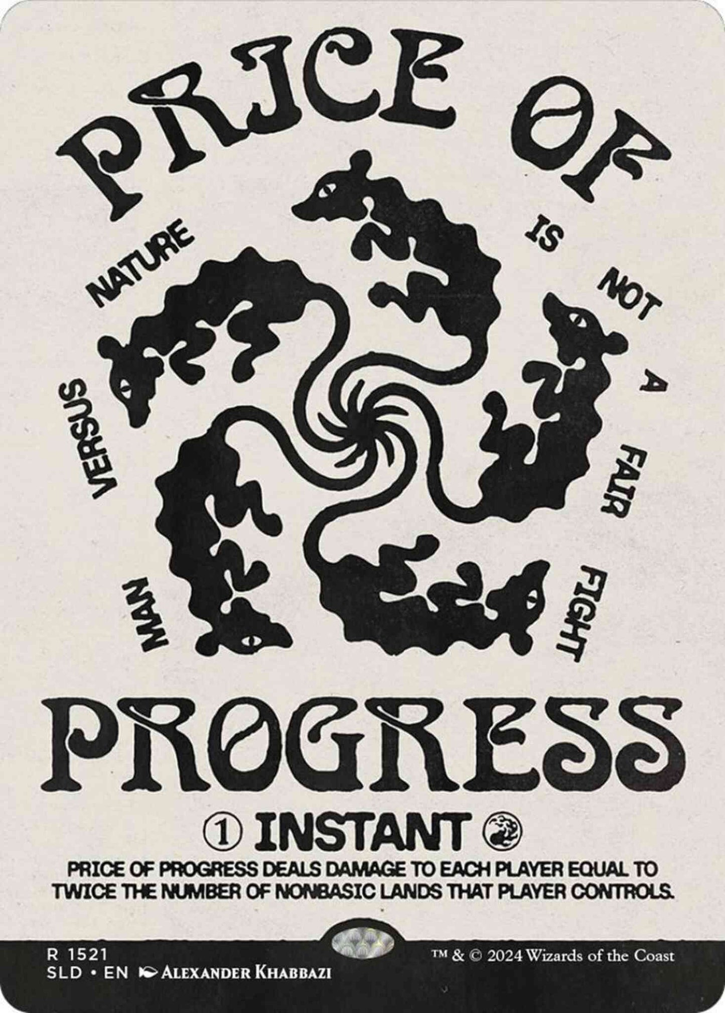Price of Progress [1521] [Borderless] [Deceptive Divination] [Secret Lair Drop] [Non-Foil]