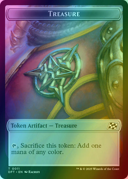 Pilot Token (01) // Treasure Token (11) [Aetherdrift: Tokens] [Foil]