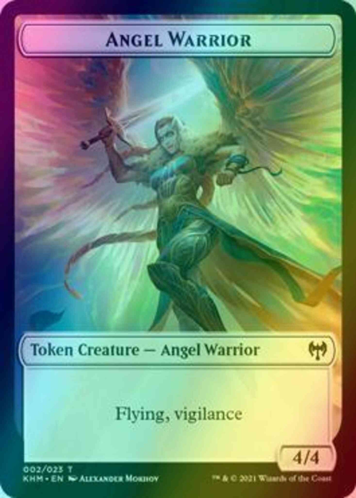 Angel Warrior Token (02) // Human Warrior Token (03) [Kaldheim Tokens] [Foil]