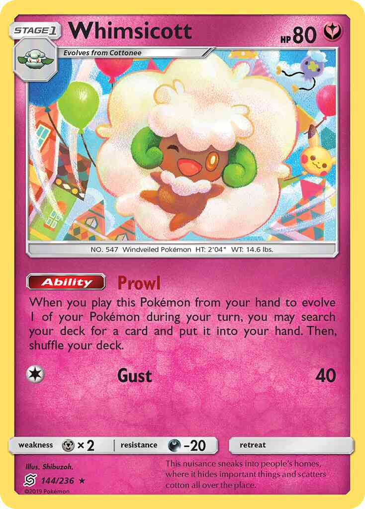 Whimsicott - 144/236 - Rare [sm11-144] [Non-Holo]