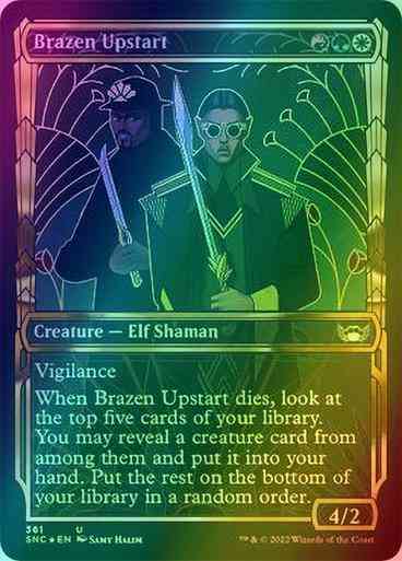 Brazen Upstart [361] [Golden Age Showcase] [Streets of New Capenna] [Gilded Foil]