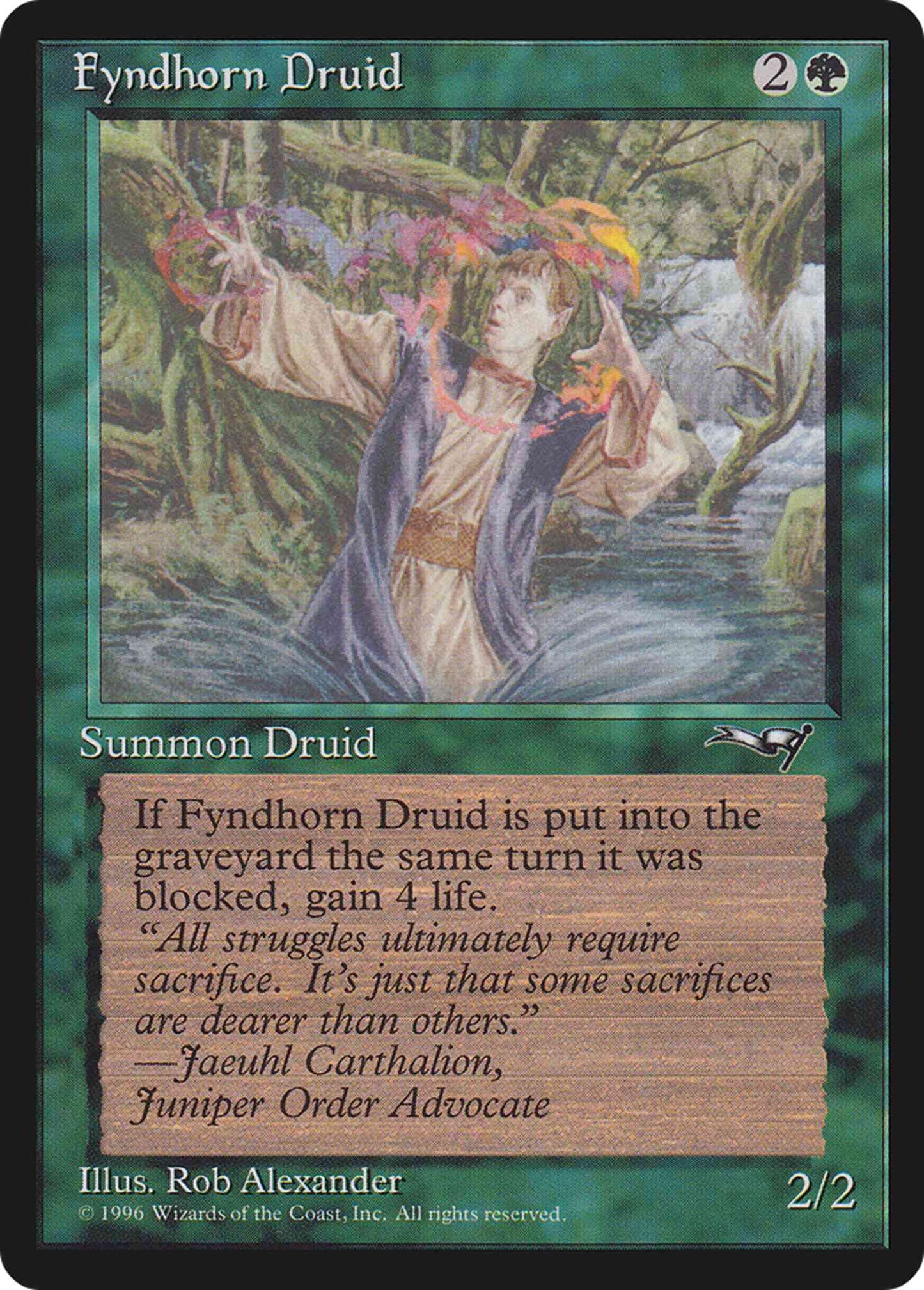 Fyndhorn Druid [Purple Robe] [90a] [Alliances] [Non-Foil]
