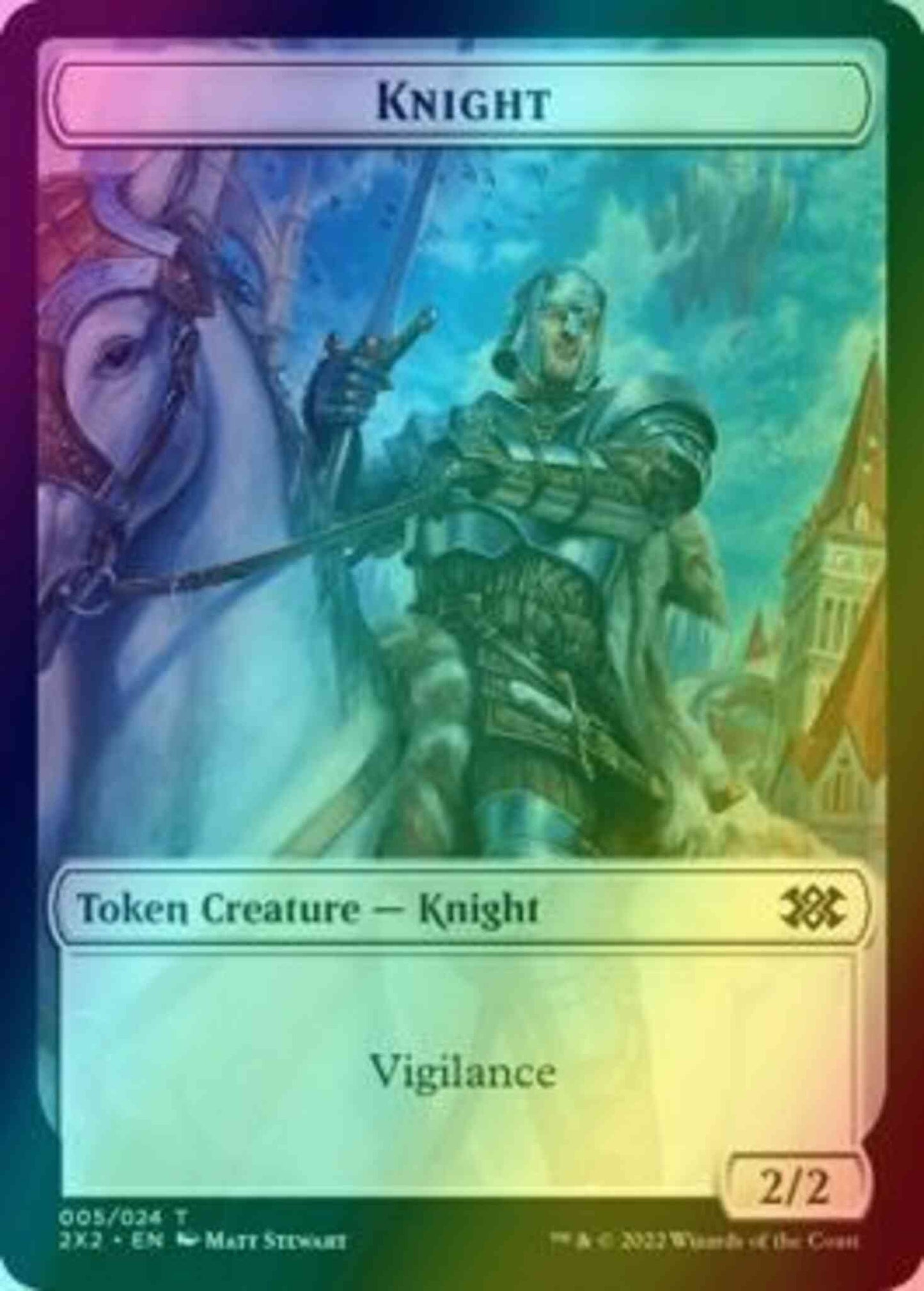 Knight Token (05) // Zombie Token (12) [Double Masters 2022: Tokens] [Foil]
