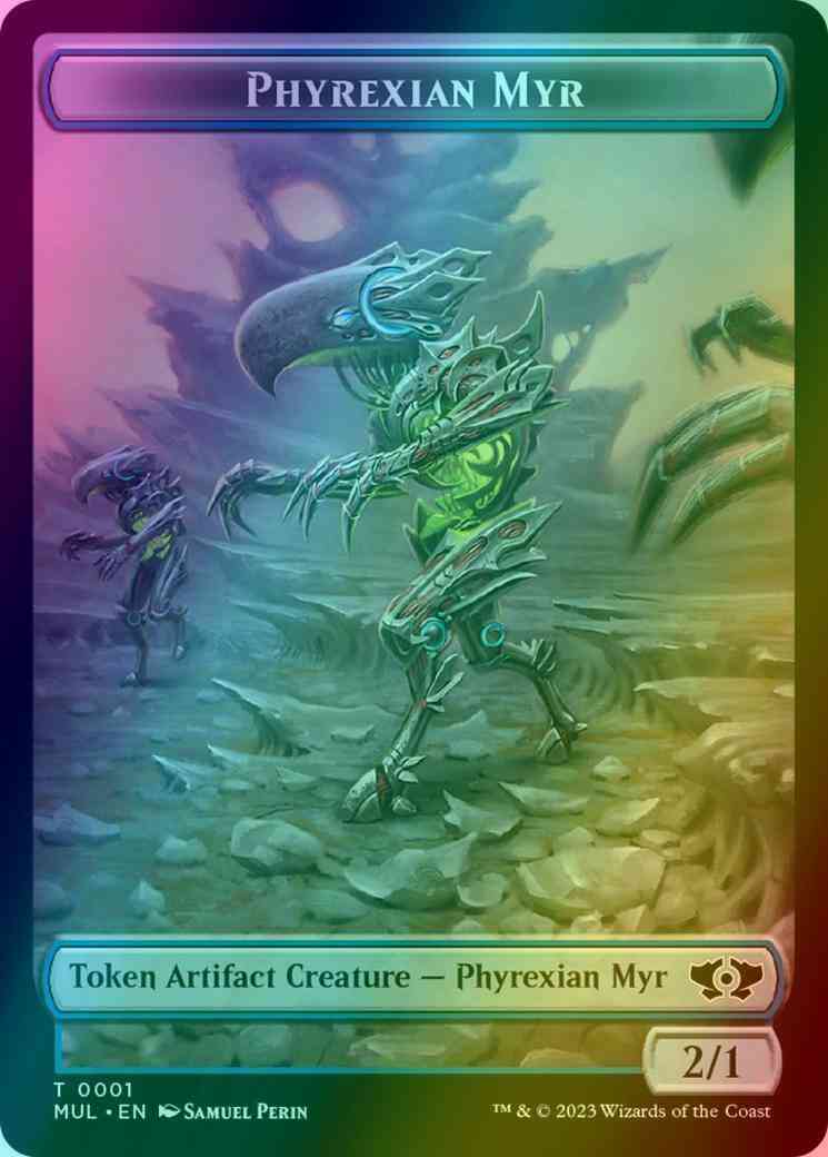 Phyrexian Myr Token (01) // Teferi's Talent Emblem (44) [Multiverse Legends: Tokens] [Foil]