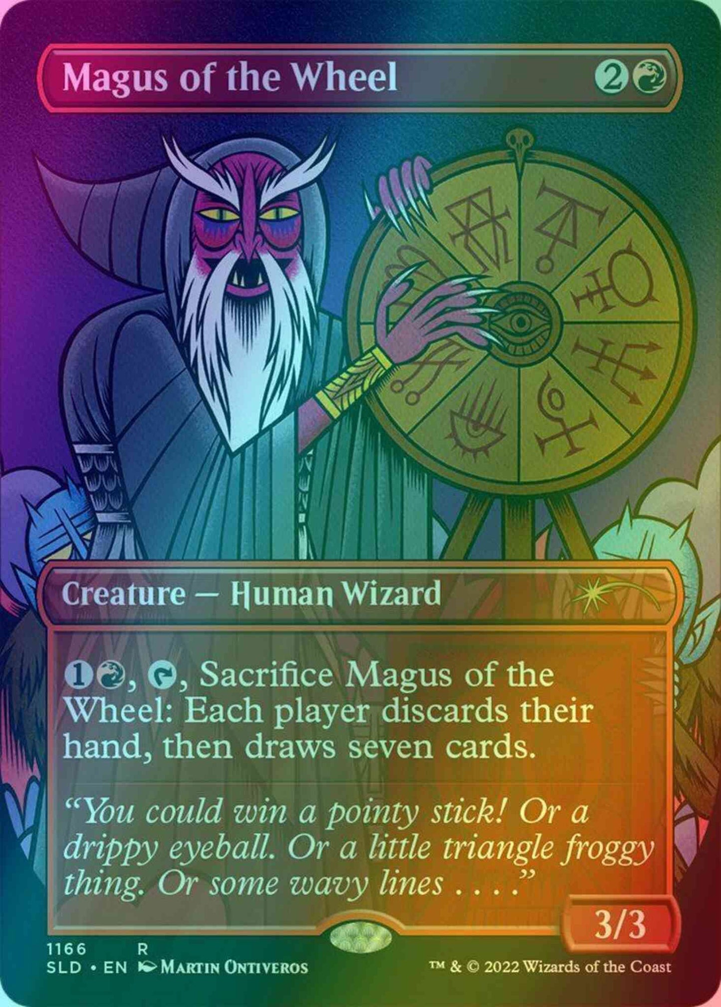 Magus of the Wheel [1166] [Borderless] [Wizards of the Street] [Secret Lair Drop] [Foil]