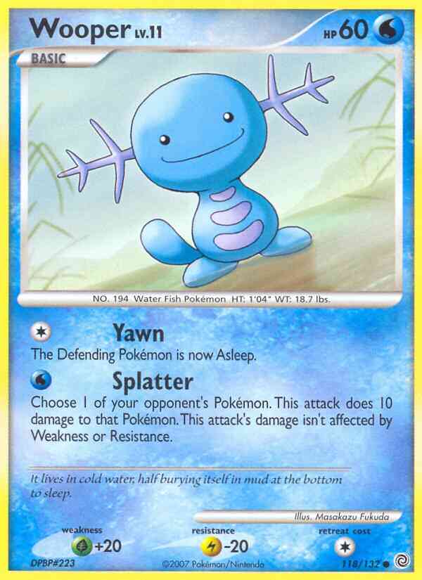 Wooper - 118/132 - Common [dp3-118] [Reverse Holo]