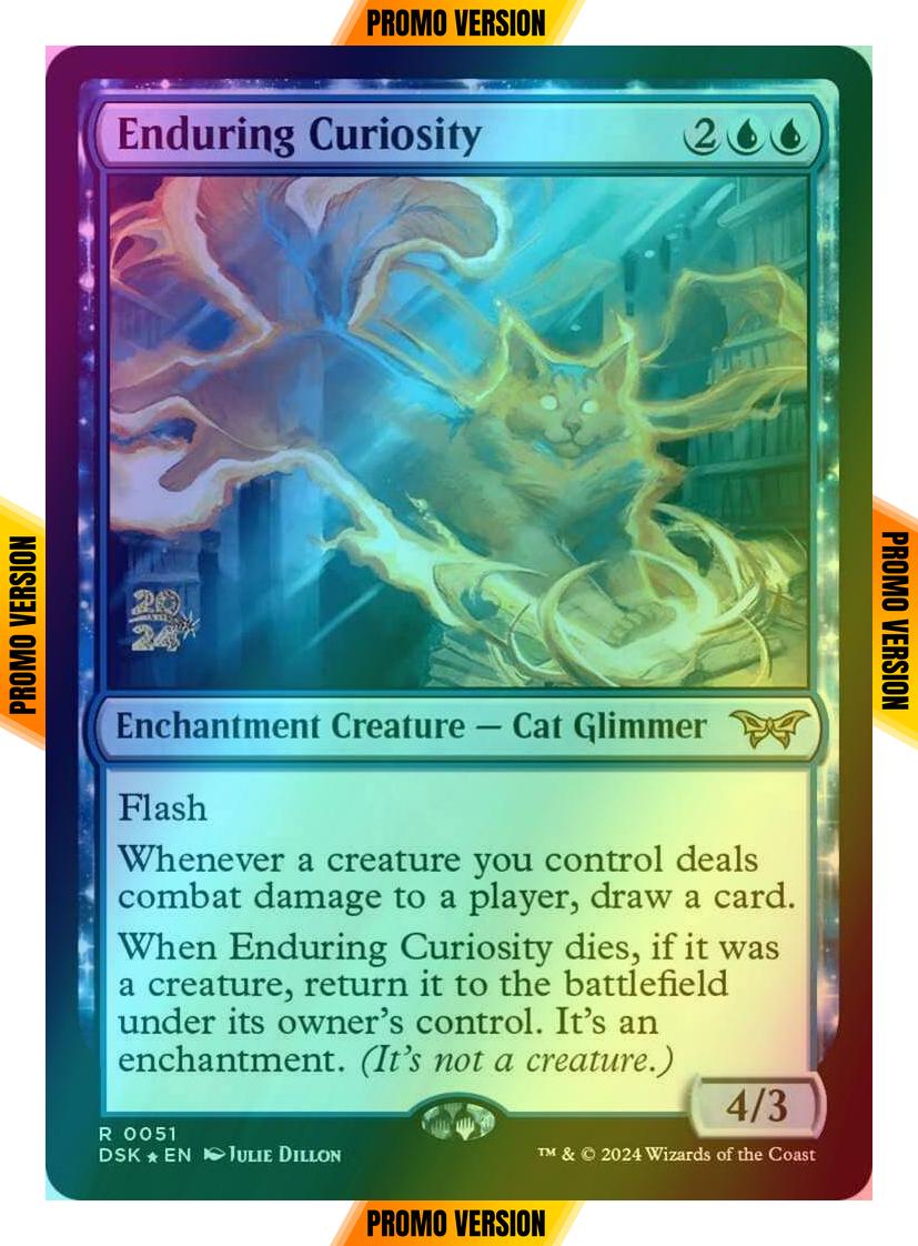 Enduring Curiosity [51s] [Prerelease] [Duskmourn: House of Horror: Promos] [Foil]