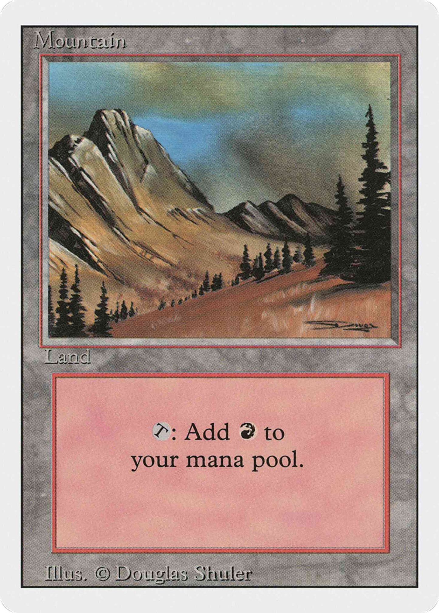 Mountain [Orange Ground] [303] [Revised Edition] [Non-Foil]
