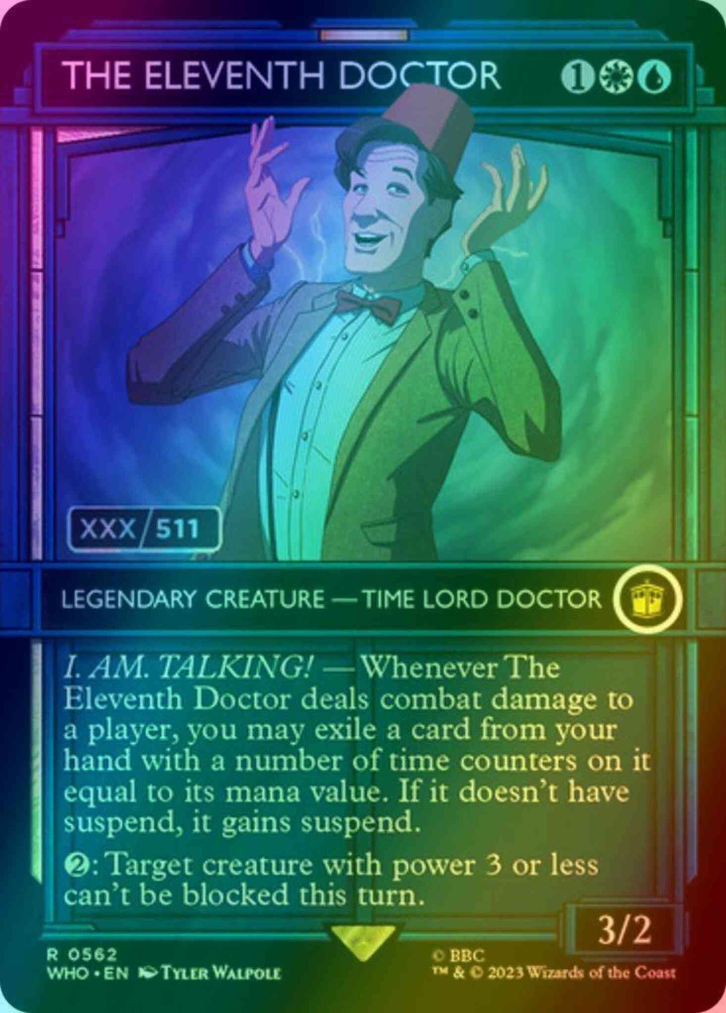 The Eleventh Doctor - Serial Numbered [562z] [TARDIS Showcase] [Universes Beyond: Doctor Who] [Foil]