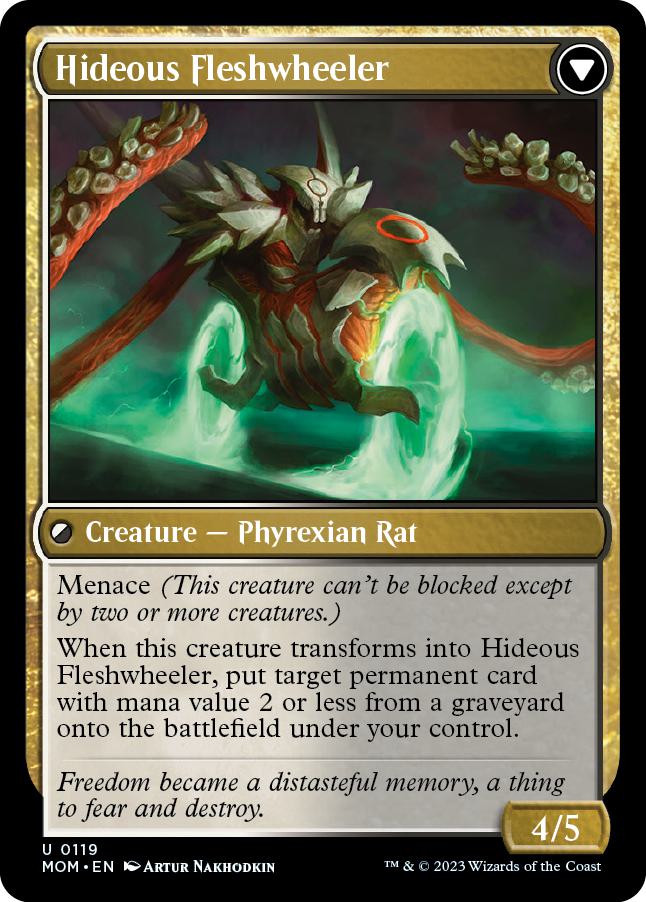 Nezumi Freewheeler // Hideous Fleshwheeler [119] [March of the Machine] [Non-Foil]