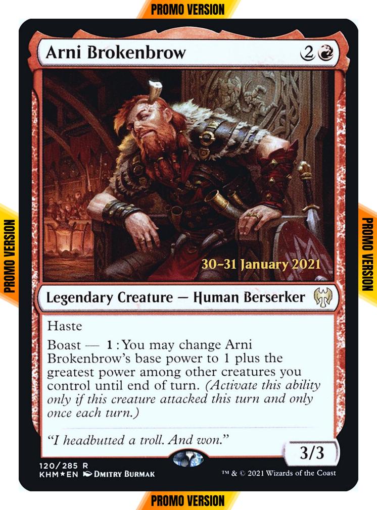 Arni Brokenbrow [Prerelease] [120s] [Kaldheim Promos] [Foil]
