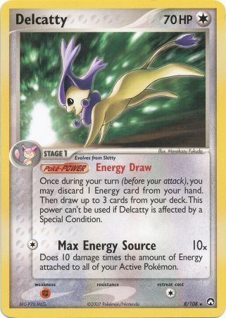Delcatty - Non-Holo - 8/108 - Rare Holo [ex16-8] [Non-Holo]
