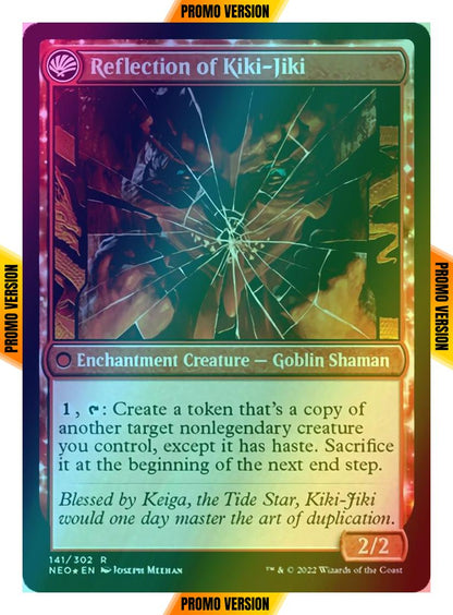 Fable of the Mirror-Breaker // Reflection of Kiki-Jiki [Prerelease] [141s] [Kamigawa: Neon Dynasty: Promos] [Foil]