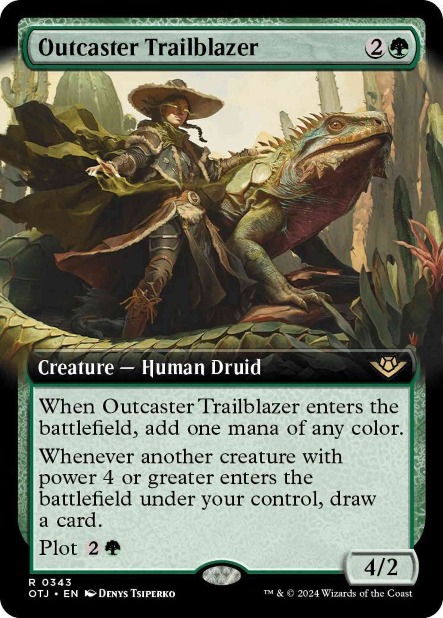Outcaster Trailblazer [343] [Extended Art] [Outlaws of Thunder Junction] [Non-Foil]