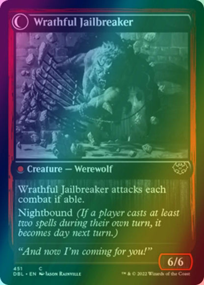 Weary Prisoner // Wrathful Jailbreaker [451] [Innistrad: Double Feature] [Foil]