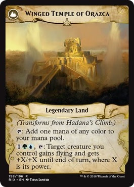 Hadana's Climb // Winged Temple of Orazca [158] [Rivals of Ixalan] [Non-Foil]