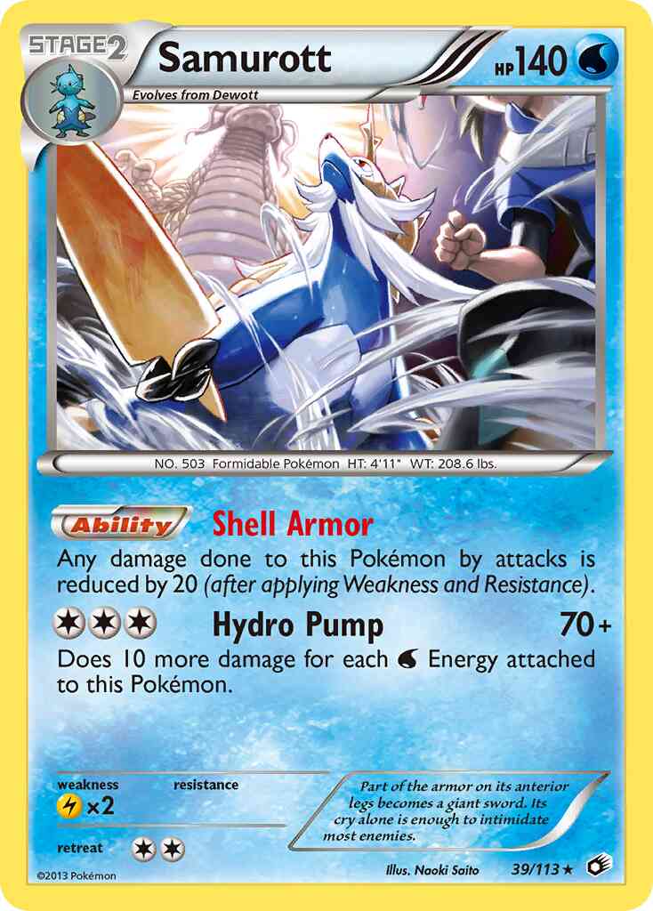 Samurott - 39/113 - Rare Holo [bw11-39] [Holo]