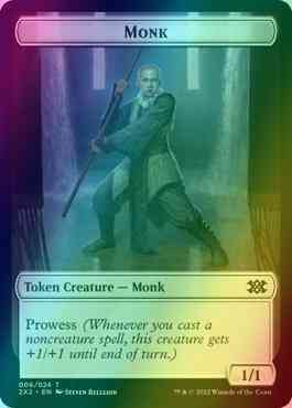Monk Token (06) // Spider Token (18) [Double Masters 2022: Tokens] [Foil]
