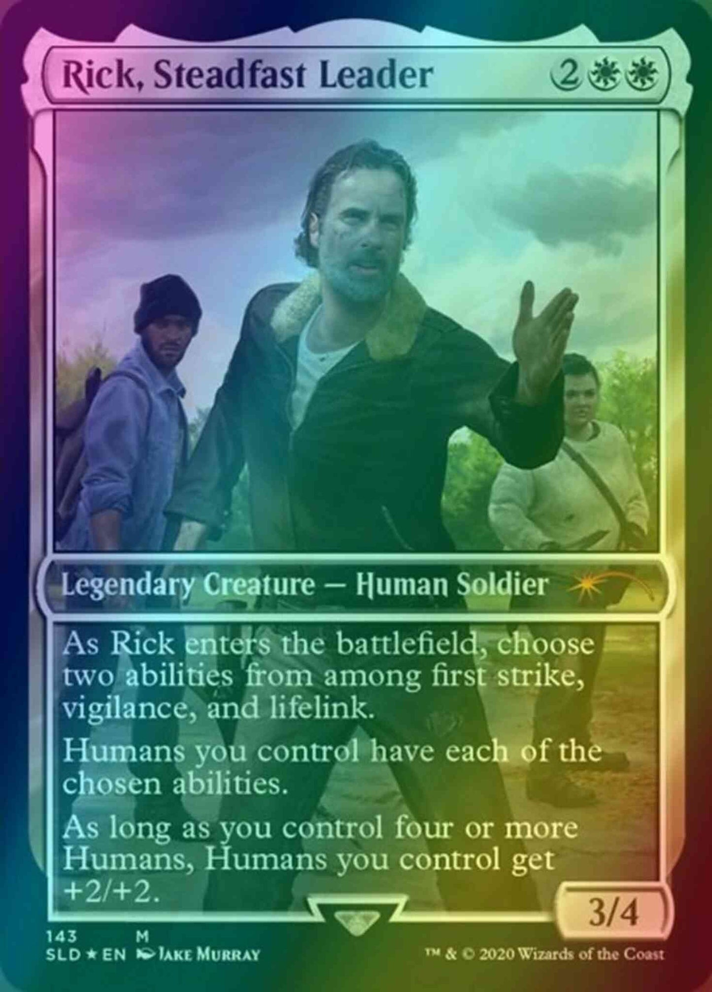 Rick, Steadfast Leader [0143] [Full Art] [Walking Dead] [Secret Lair Drop] [Foil]