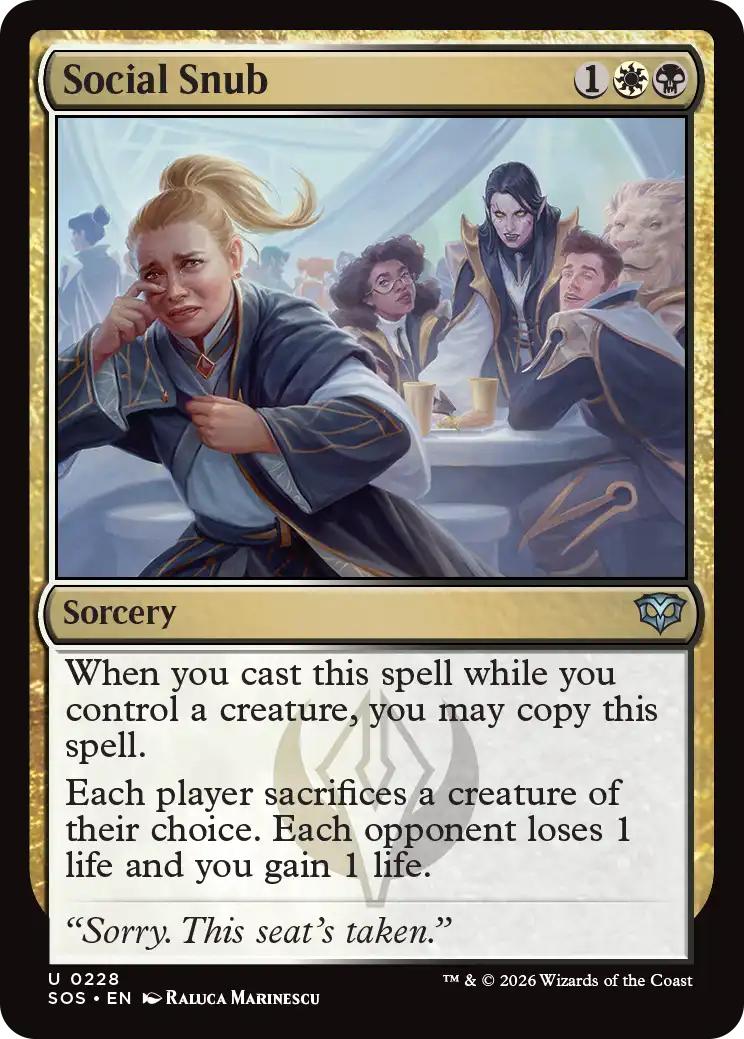 Social Snub [228] [Secrets of Strixhaven] [Non-Foil]