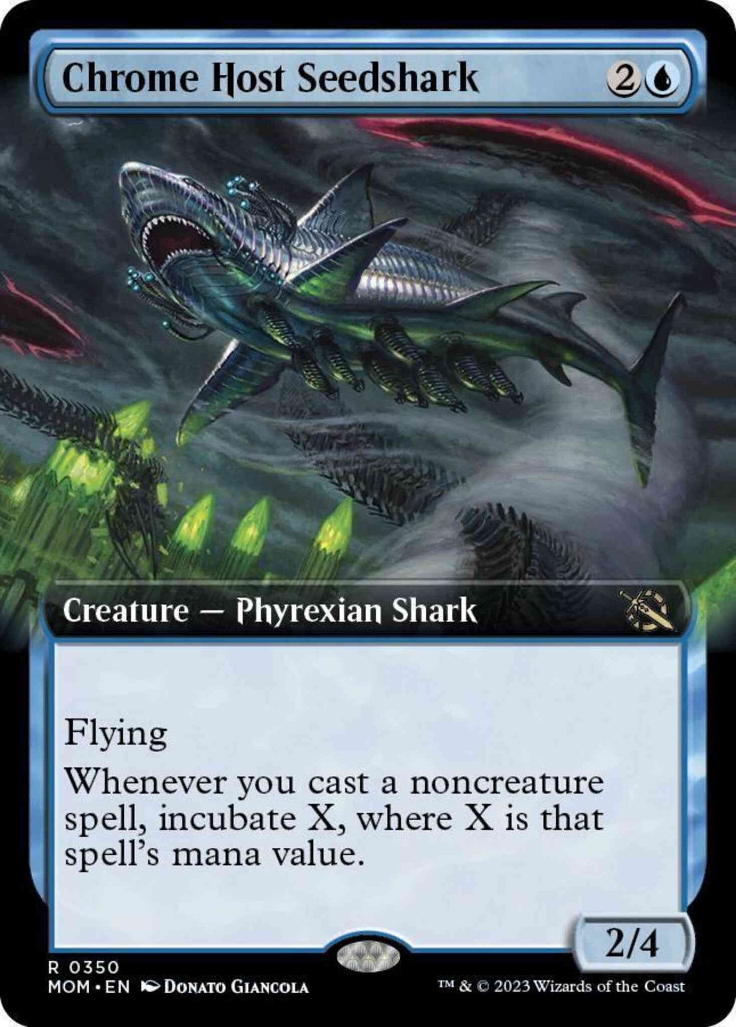Chrome Host Seedshark [350] [Extended Art] [March of the Machine] [Non-Foil]