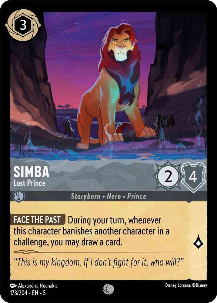 Simba - Lost Prince - 173/204 [Shimmering Skies] [Non-Foil]