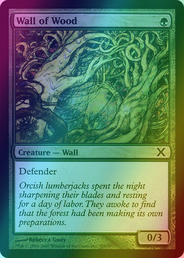 Wall of Wood [309] [Tenth Edition] [Foil]