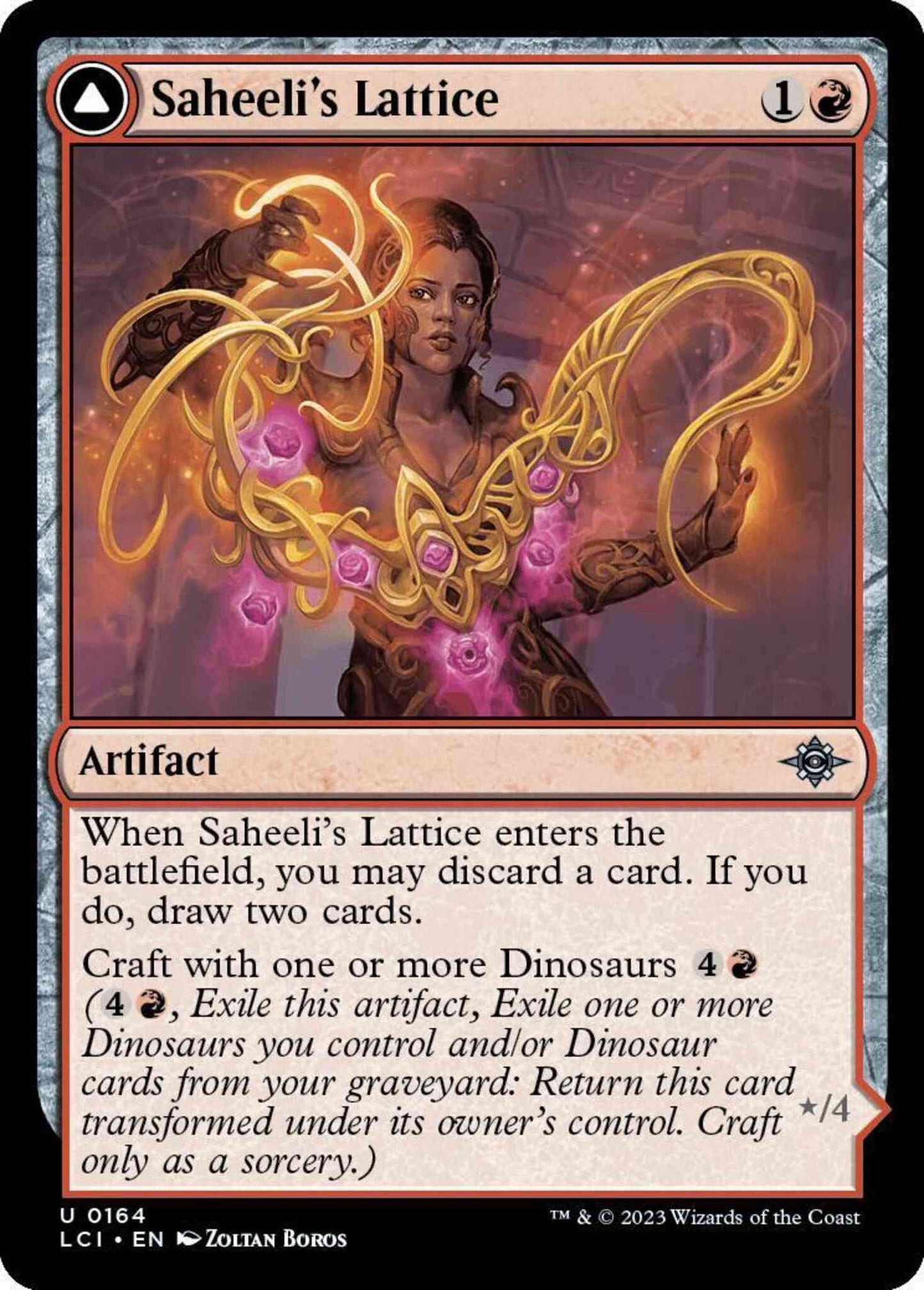 Saheeli's Lattice // Mastercraft Raptor [164] [The Lost Caverns of Ixalan] [Non-Foil]