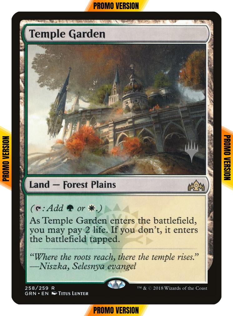 Temple Garden [258p] [Promo Pack] [Guilds of Ravnica Promos] [Foil]