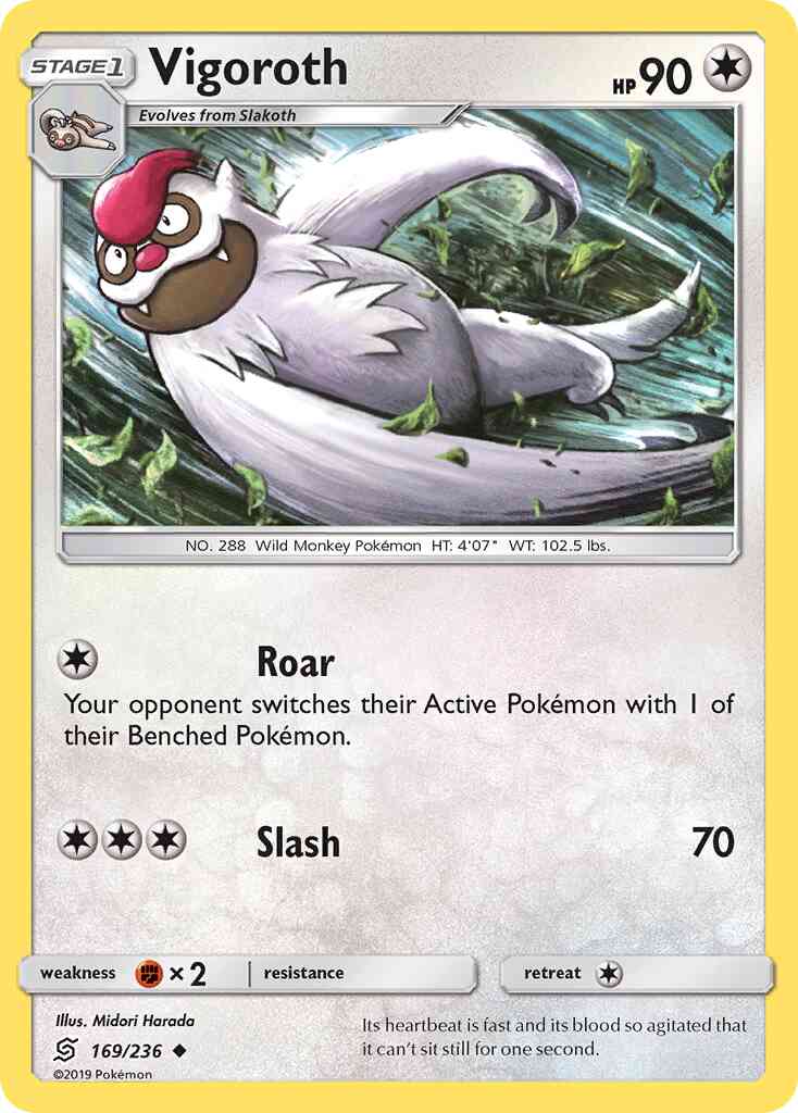 Vigoroth - 169/236 - Uncommon [sm11-169] [Reverse Holo]