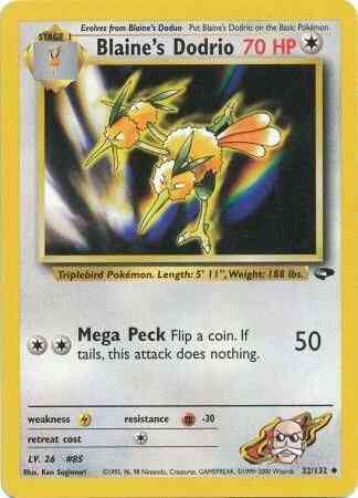 Blaine's Dodrio - 32/132 - Uncommon - Unlimited [gym2U-32] [Non-Holo]