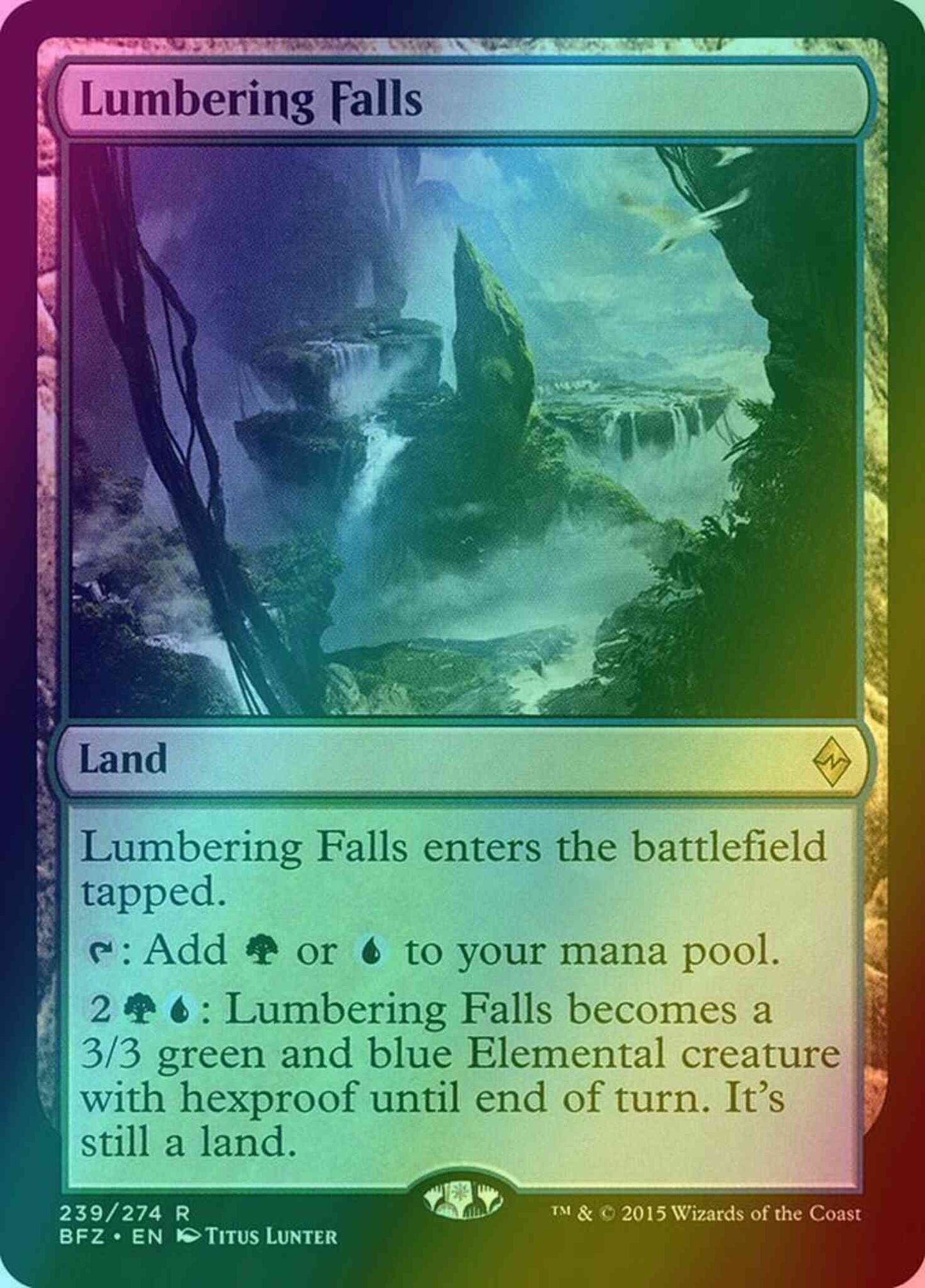 Lumbering Falls [239] [Battle for Zendikar] [Foil]
