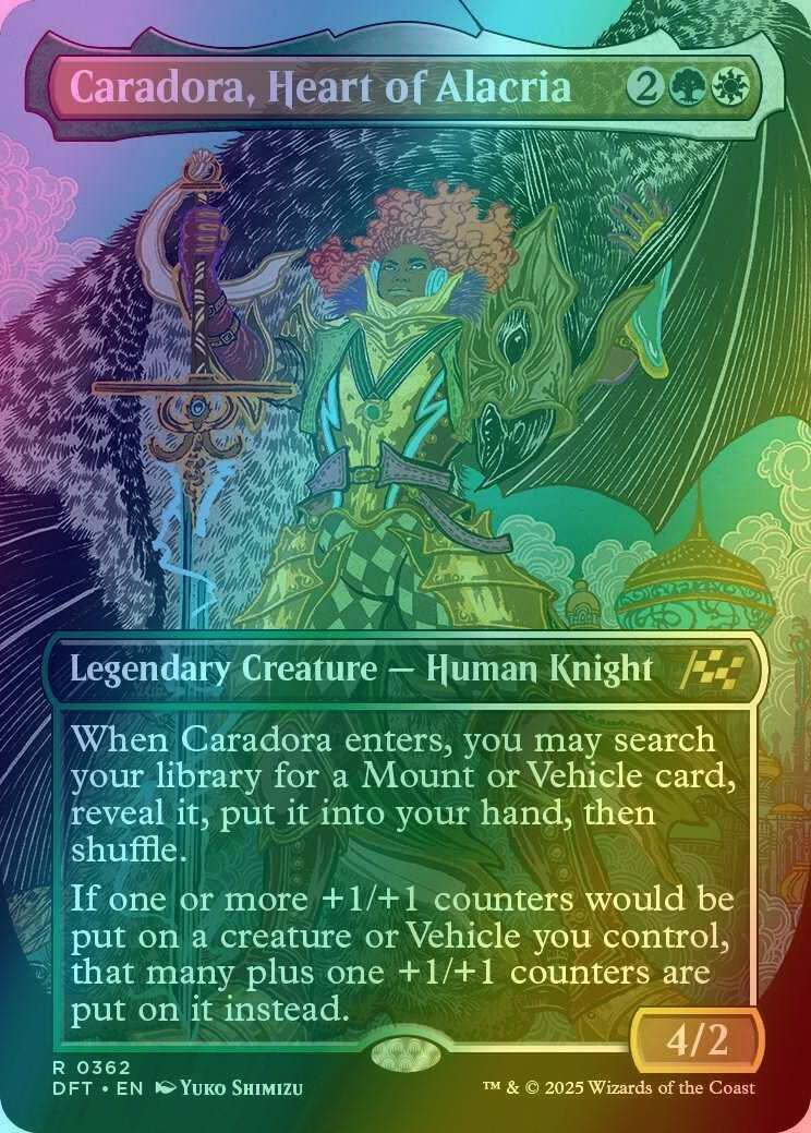 Caradora, Heart of Alacria [362] [Borderless] [Aetherdrift] [Foil]