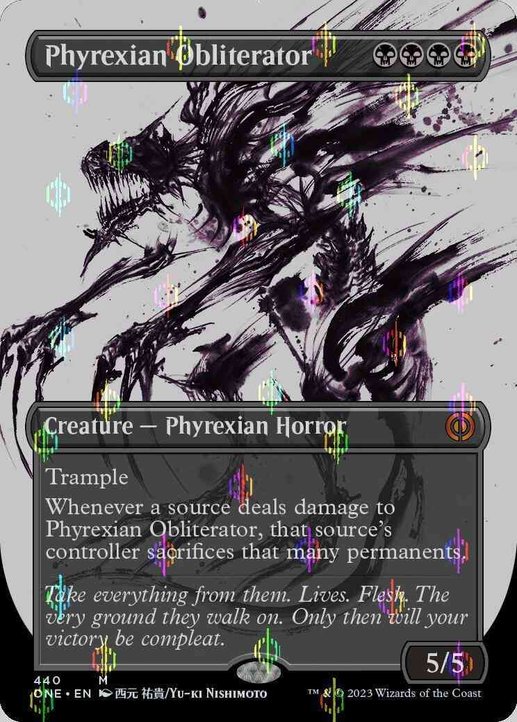 Phyrexian Obliterator [440] [Borderless] [Ichor] [Phyrexia: All Will Be One] [Compleat Foil]