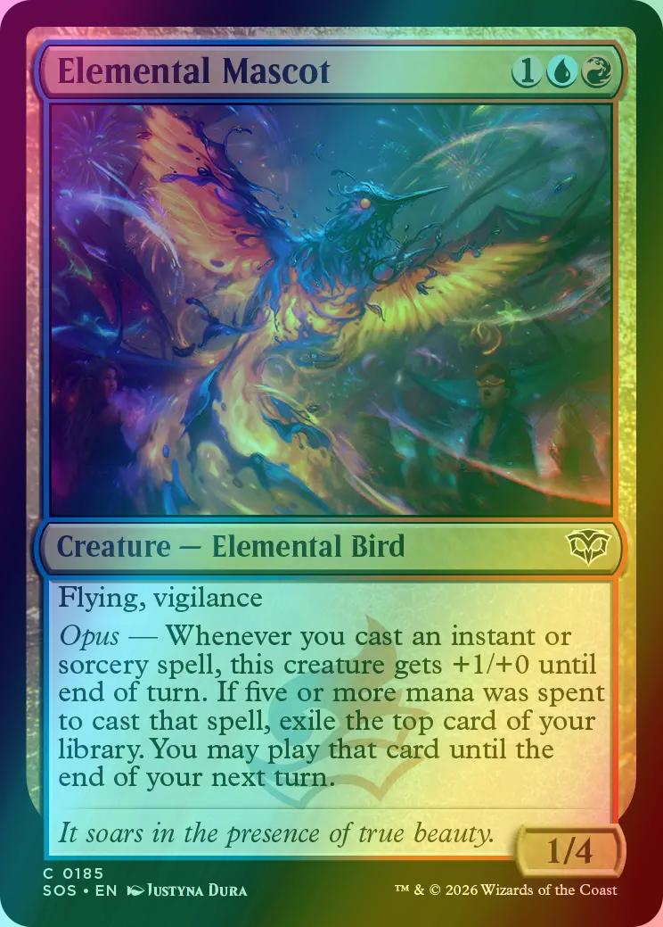 Elemental Mascot [185] [Secrets of Strixhaven] [Foil]