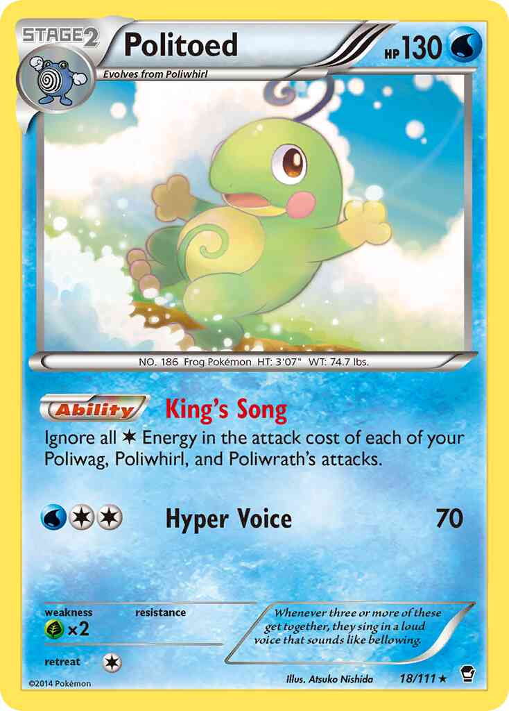 Politoed - 18/111 - Rare [xy3-18] [Reverse Holo]