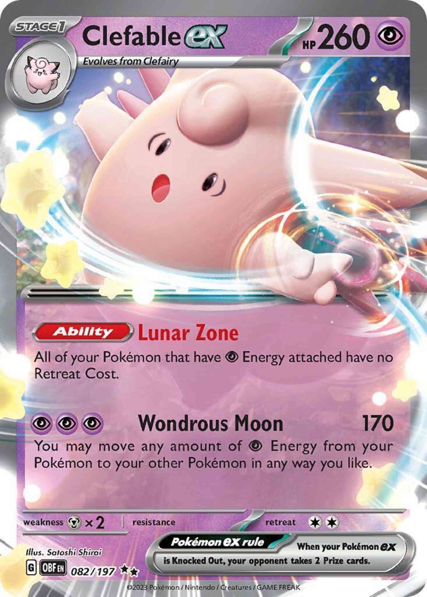 Clefable ex - 082/197 - Double Rare [sv03-082] [Ultra]
