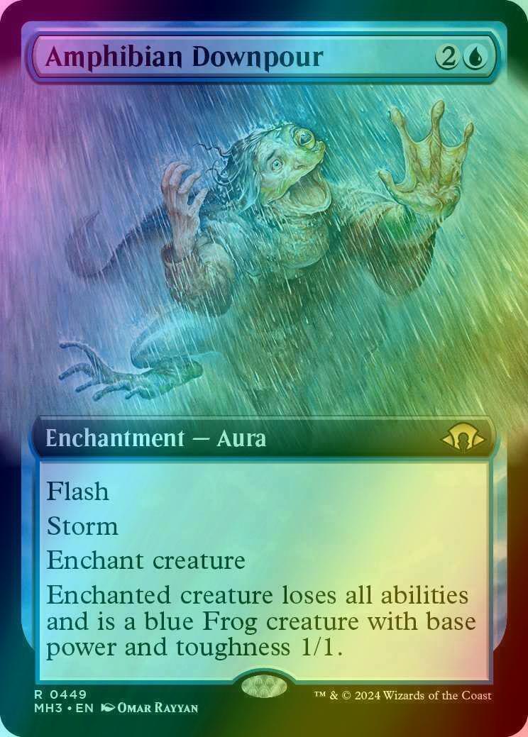 Amphibian Downpour [449] [Extended Art] [Modern Horizons 3] [Foil]