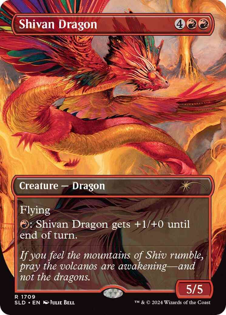 Shivan Dragon [1709] [Borderless] [Julie Bell] [Secret Lair Drop] [Non-Foil]