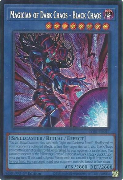 Magician of Dark Chaos - Black Chaos - CORI-EN027 - Secret Rare - 1st Edition