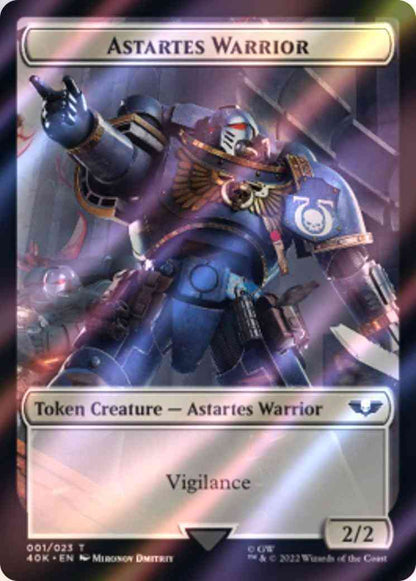 Astartes Warrior Token (01) // Clue Token (21) [Universes Beyond: Warhammer 40,000: Tokens] [Surge Foil]