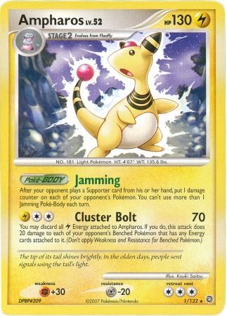 Ampharos - Theme Deck - 1/132 - Rare Holo [dp3-1] [Non-Holo]