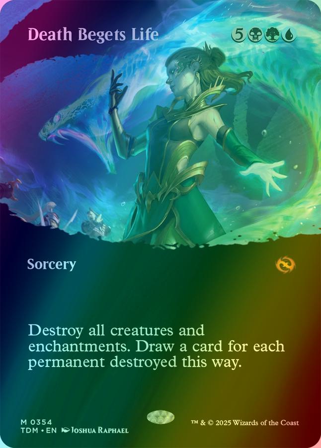 Death Begets Life [354] [Borderless] [Clan] [Tarkir: Dragonstorm] [Foil]