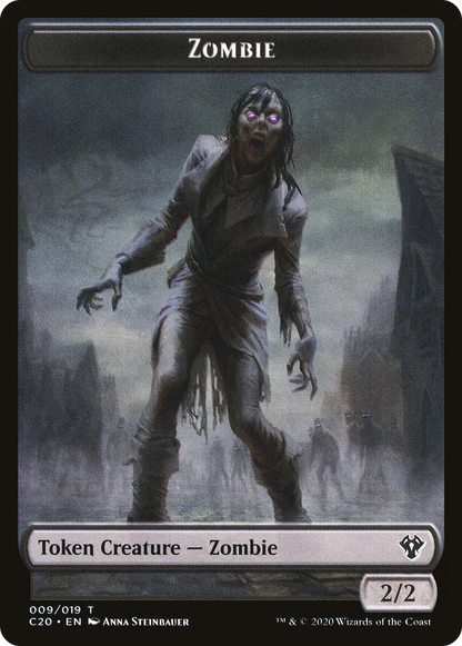 Human Soldier Token (04) // Zombie Token (09) [IKO/C20 Set Symbol] [Challenger Deck 2021 Tokens] [Non-Foil]